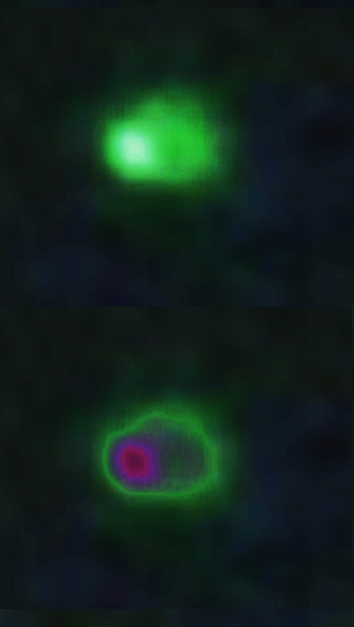 4-06-2011 Green UFO anomaly imaged at 1/8000th of a second during daylight hours. Comparative analysis indicated that this object is consistent with objects imaged July 16, 2002 at the US Capitol Building